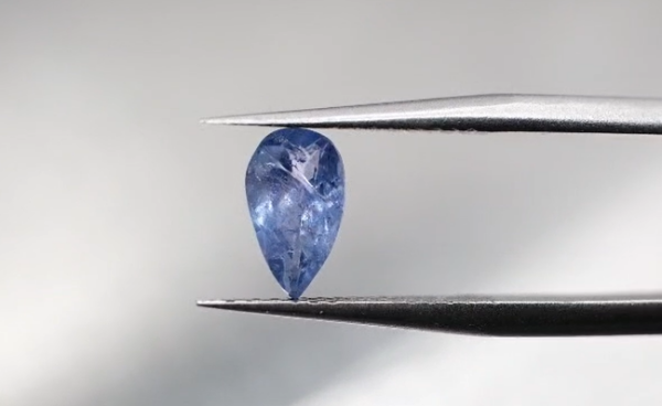 0.91ct 8.1x4.8mm Pear Natural Violet Blue Tanzanite , Tanzania