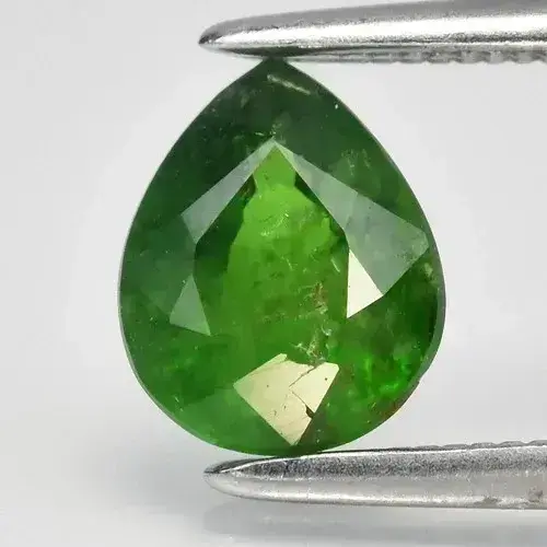 1.21ct 7x5.8mm Pear Natural Green Tsavorite Garnet - Tanzania Gemstone