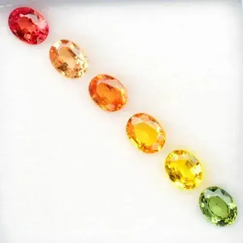 1.26ct 6pcs Lot VS-IF Oval Multi Color Sapphire - Songea Gems