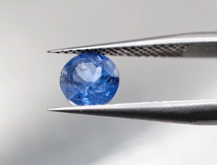 1.09ct 6mm Round Natural Violet Blue Tanzanite , Tanzania