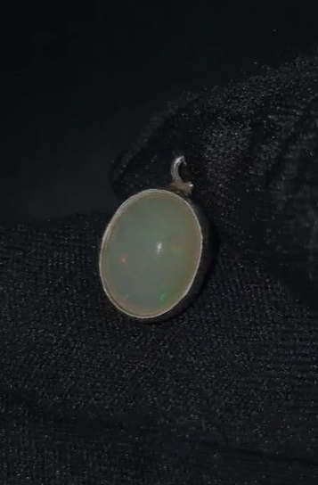 1.61 gr Natural Ethiopia Opal 925 Ayar Gümüş Kolye Ucu