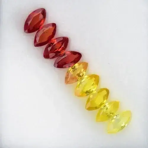 1.27ct 9pcs Lot VS-VVS Marquise Yellow Orange Sapphire - Songea Gemstone