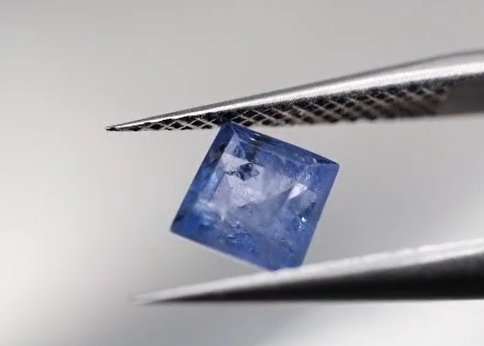 1.21ct 5.3x5.3mm Square Natural Violet Blue Tanzanite , Tanzania