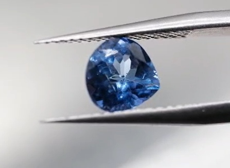 1.23ct 7x7mm Pear Natural Violet Blue Tanzanite , Tanzania