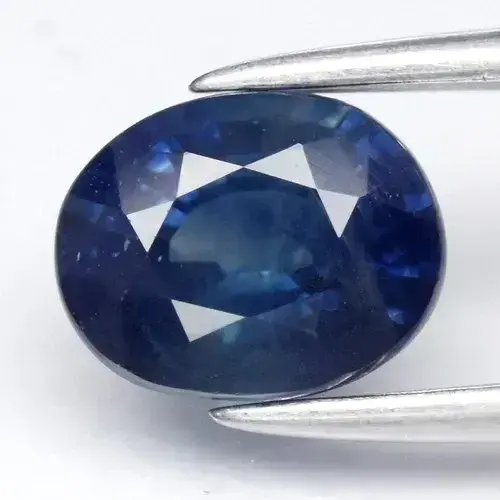 1.35ct 7x5.5mm Oval Natural Green Blue Sapphire - Heated, Africa Gemstone