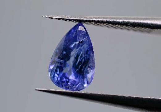 1.41ct 8.6x5.7mm Pear Natural Violet Blue Tanzanite