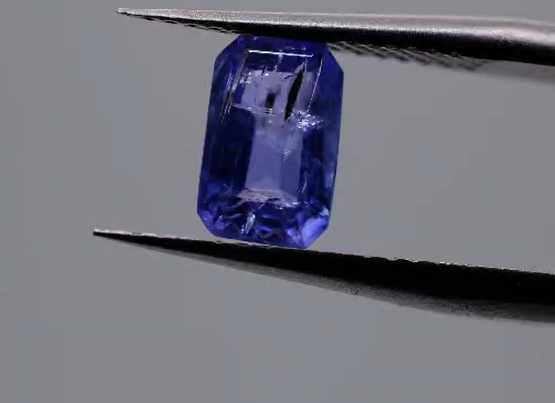 1.41ct 7.8x5.1mm Octagon Natural Violet Blue Tanzanite