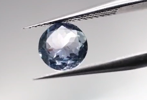 1.51ct 7.1mm Round Natural Violet Blue Tanzanite , Tanzania