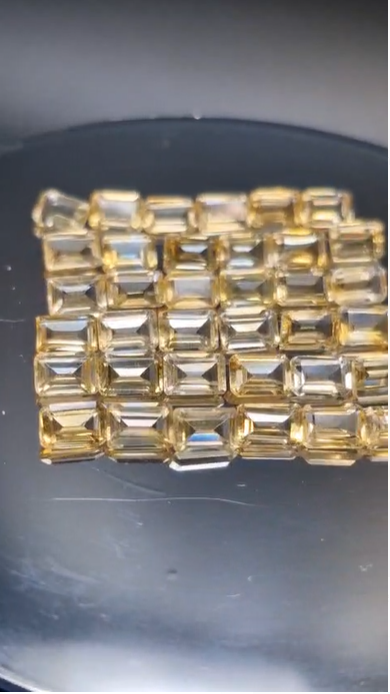 0.65ct 6x4mm  Emerald Cut Natural Citrine