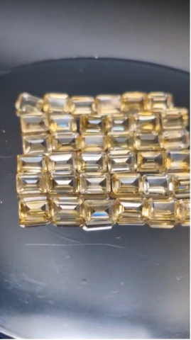 0.65ct 6x4mm  Emerald Cut Natural Citrine