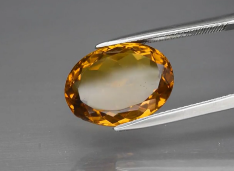 7.52ct 15.5x11.4mm VS Oval Natural Yellow Citrine, Brazil