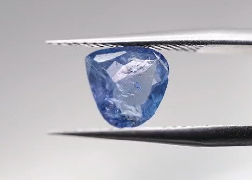 1.58ct 8x7.9mm Pear Natural Violet Blue Tanzanite , Tanzania