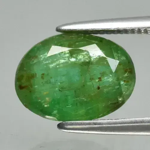 1.88ct 9x6.7mm Oval Green Emerald - Zambia Gemstone