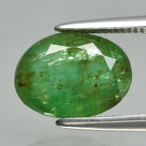 1.88ct 9x6.7mm Oval Green Emerald - Zambia Gemstone