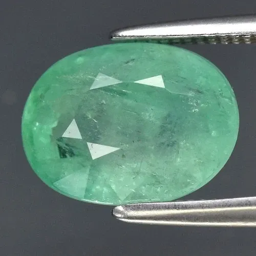 2.06ct 9.2x7mm Oval Green Emerald - Nigeria Gemstone