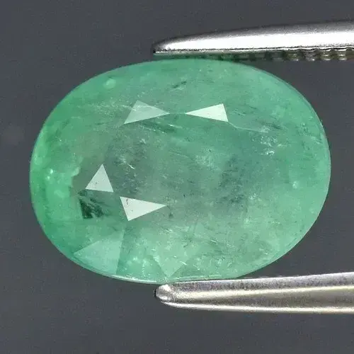 2.06ct 9.2x7mm Oval Green Emerald - Nigeria Gemstone