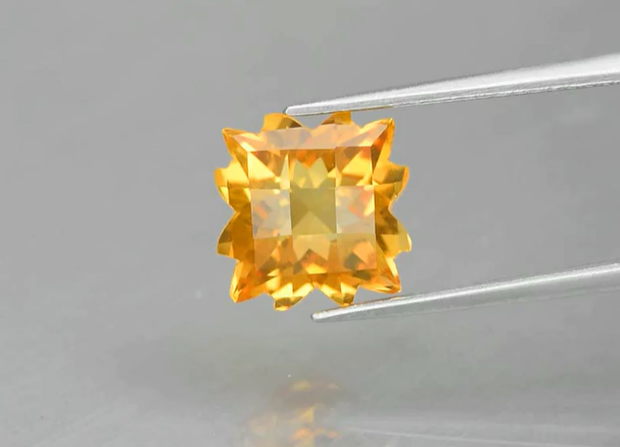 3.45ct 9.6x9.6mm VS Fancy Natural Yellow Citrine, Brazil