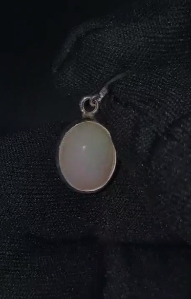 1.39 gr Natural Ethiopia Opal 925 Ayar Gümüş Kolye Ucu