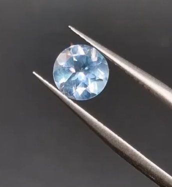 1.04ct 6mm Round Natural Sky Blue Topaz