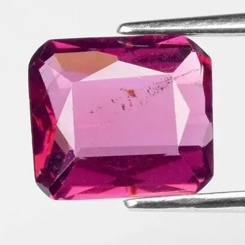 2.49ct Octagon Natural Purplish Pink Rhodolite Garnet - Madagascar Gemstone