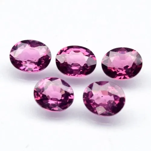 2.56ct 5pcs Lot Oval Natural Purplish Pink Rhodolite Garnet - Mozambique Gems