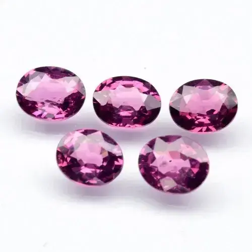 2.56ct 5pcs Lot Oval Natural Purplish Pink Rhodolite Garnet - Mozambique Gems