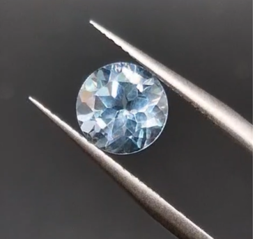 2.70ct 8mm Round Natural Sky Blue Topaz