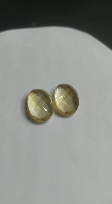 11.00ct 15x10mm Oval/2pcs Lot Natural Citrine