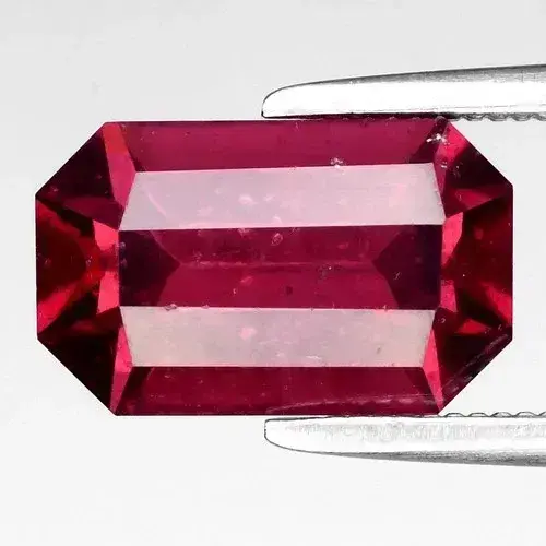 2.68ct Octagon Natural Purplish Pink Rhodolite Garnet - Tanzania Gemstone