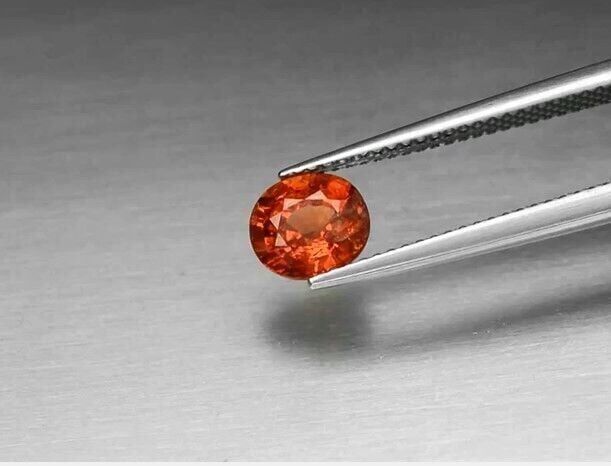 1.45ct 6.8x6mm Oval Natural Orange Spessartite Garnet, Namibia
