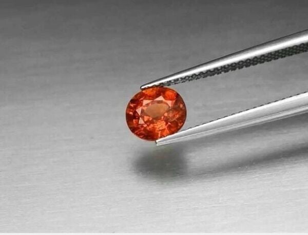 1.45ct 6.8x6mm Oval Natural Orange Spessartite Garnet, Namibia