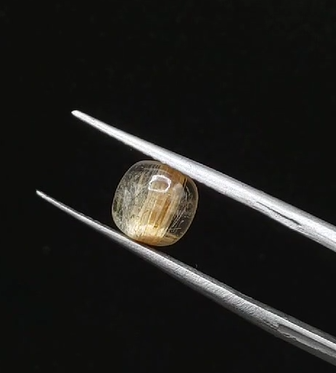 1.30ct 7x7mm Natural Golden Rutilated Quartz