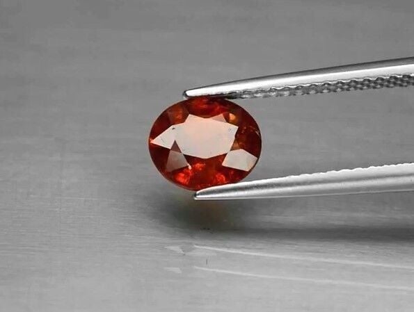 1.56ct 7x6.2mm Oval Natural Medium Orange Spessartite Garnet, Africa