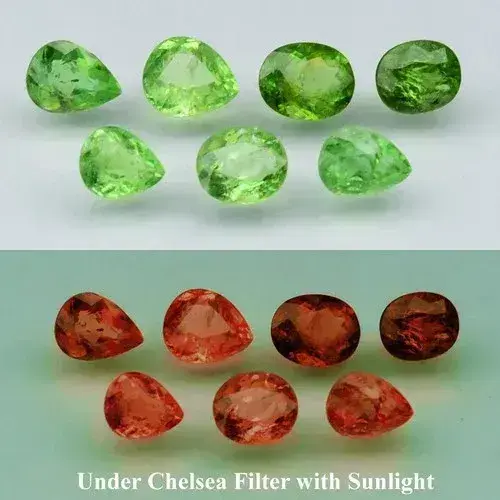 3.02ct 7pcs Lot Pear & Oval Natural Green Chrome Tourmaline - Unheated, Gemstone