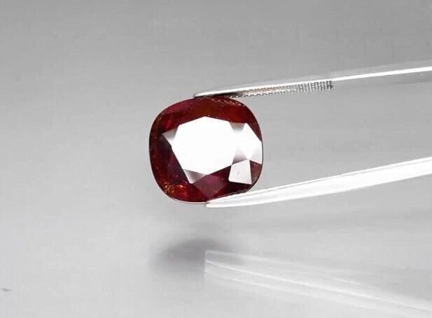 14.14ct 15.5x14.7mm Cushion Natural Reddish Orange Spessartite Garnet, Namibia