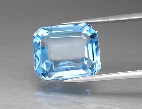 10.64ct 13x11mm Octagon Natural Sky Blue Topaz, Brazil