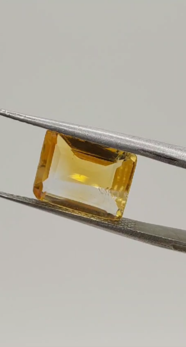 3.90ct 10.9x8.7mm Octagon Natural Citrine