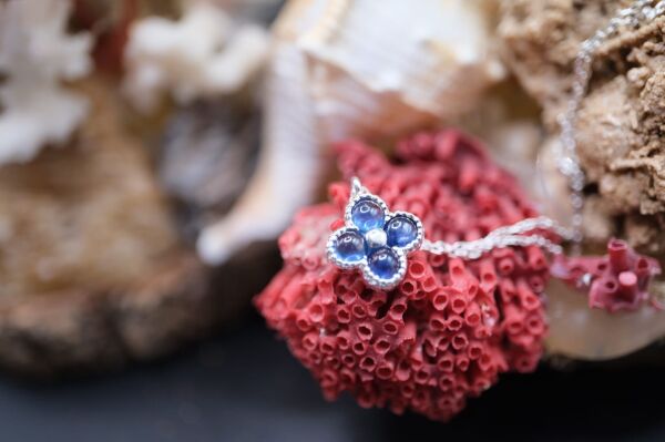 2.34gr. 925 Ayar Gümüş, 0.95ct Natural Safir(Heated) Kolye