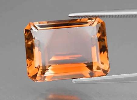 10.94ct 14.4x11mm VVS Octagon Natural Champagne Topaz, Brazil