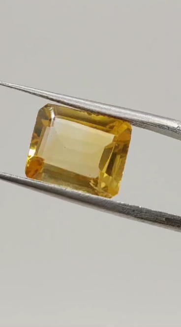4.05ct 10.8x8.8mm Octagon Natural Citrine