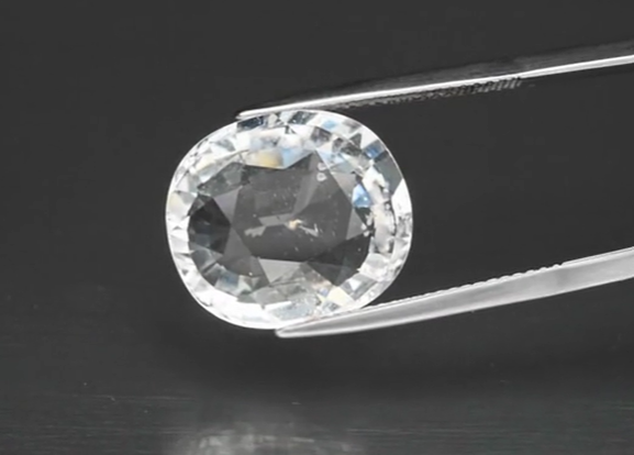 13.30ct 16x14mm Cushion Natural Unheated White Topaz Gemstone, Brazil